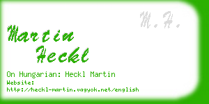 martin heckl business card